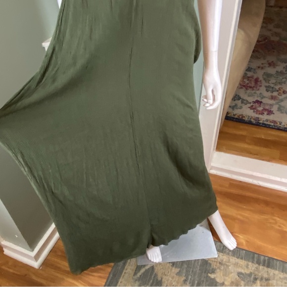 New NWT Treasure & Bond Favorite Slipdress Green Olive Sarma Crinkle Rayon Small - Picture 6 of 11